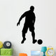 Black Silhouette Soccer Wall Decal