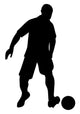Black Silhouette Soccer Wall Decal