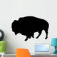 Black Walking Bison Wall Decal