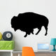 Black Walking Bison Wall Decal