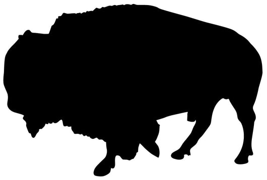 Black Walking Bison Wall Decal