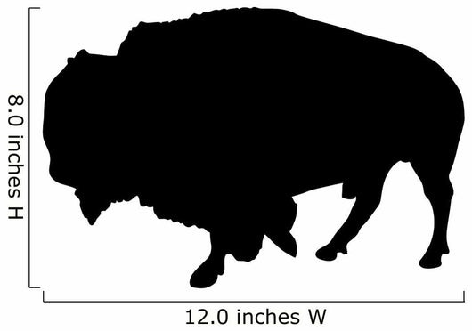Black Walking Bison Wall Decal