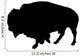 Black Walking Bison Wall Decal