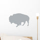 Grey Animal Silhouette Bison Wall Decal
