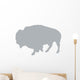 Grey Animal Silhouette Bison Wall Decal