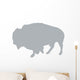 Grey Animal Silhouette Bison Wall Decal