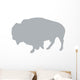 Grey Animal Silhouette Bison Wall Decal