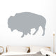 Grey Animal Silhouette Bison Wall Decal