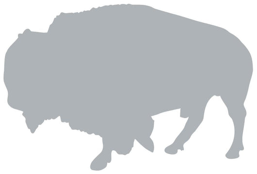 Grey Animal Silhouette Bison Wall Decal