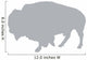 Grey Animal Silhouette Bison Wall Decal
