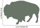 Green Animal Silhouette Bison Wall Decal