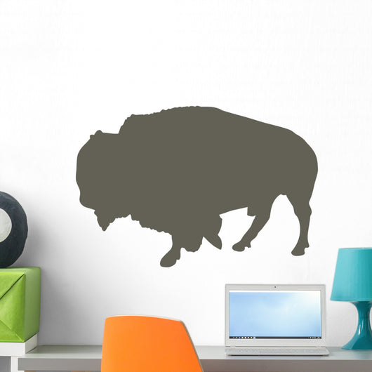 Walking Bison Wall Decal