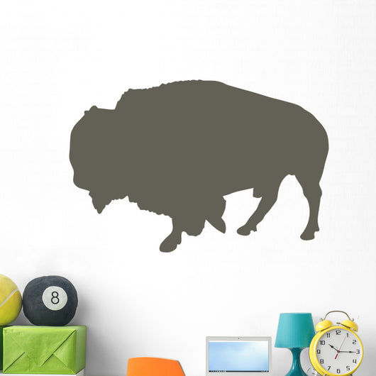Walking Bison Wall Decal
