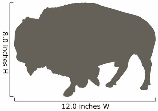 Walking Bison Wall Decal