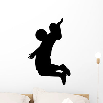 Defensive Save Soccer Wall Decal shown on a wall