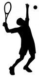 Serving Tennis Wall Decal