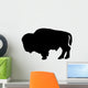 Fuzzy Black Bison Wall Decal