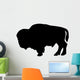 Fuzzy Black Bison Wall Decal