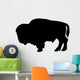 Fuzzy Black Bison Wall Decal
