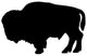 Fuzzy Black Bison Wall Decal