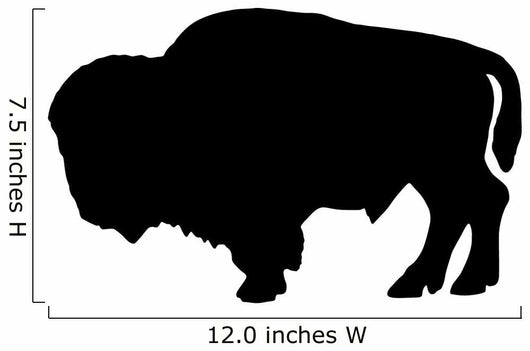 Fuzzy Black Bison Wall Decal