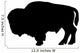 Fuzzy Black Bison Wall Decal