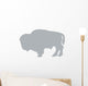Grey Bison Silhouette Wall Decal