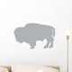 Grey Bison Silhouette Wall Decal