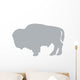 Grey Bison Silhouette Wall Decal