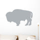 Grey Bison Silhouette Wall Decal