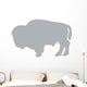 Grey Bison Silhouette Wall Decal