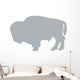 Grey Bison Silhouette Wall Decal