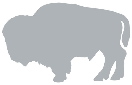Grey Bison Silhouette Wall Decal