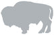Grey Bison Silhouette Wall Decal