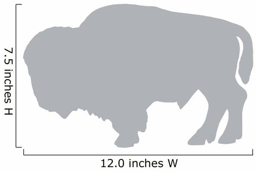 Grey Bison Silhouette Wall Decal