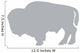 Grey Bison Silhouette Wall Decal