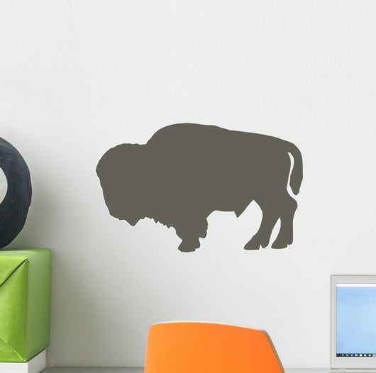 Brown Bison Silhouette Wall Decal