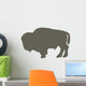 Brown Bison Silhouette Wall Decal