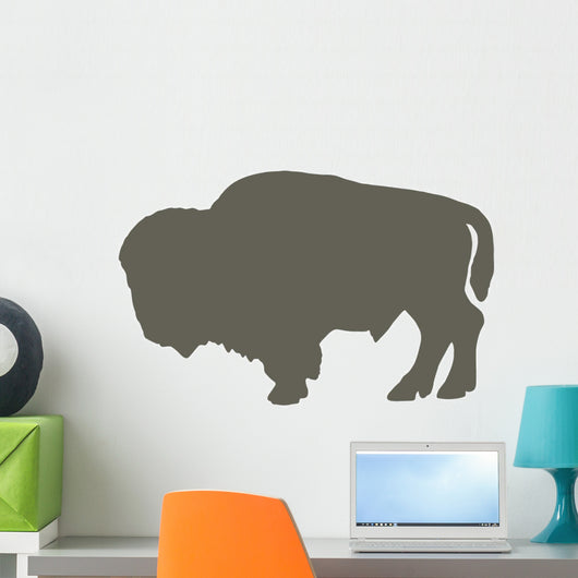 Brown Bison Silhouette Wall Decal