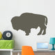Brown Bison Silhouette Wall Decal