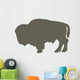 Brown Bison Silhouette Wall Decal