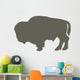 Brown Bison Silhouette Wall Decal