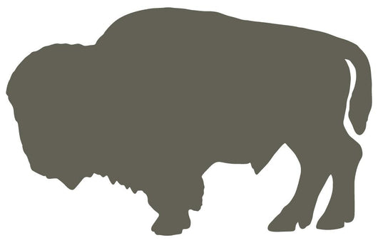 Brown Bison Silhouette Wall Decal