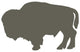 Brown Bison Silhouette Wall Decal