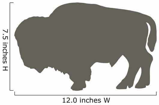 Brown Bison Silhouette Wall Decal