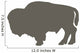 Brown Bison Silhouette Wall Decal