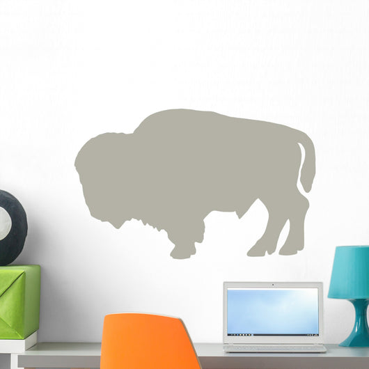 Light Brown Standing Bison Wall Decal