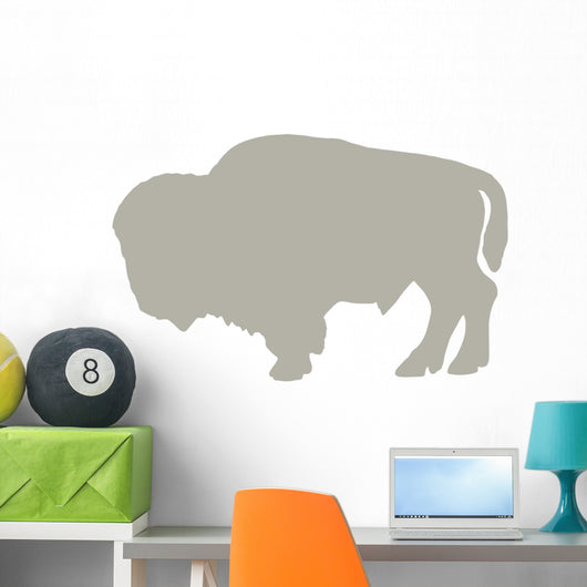 Light Brown Standing Bison Wall Decal
