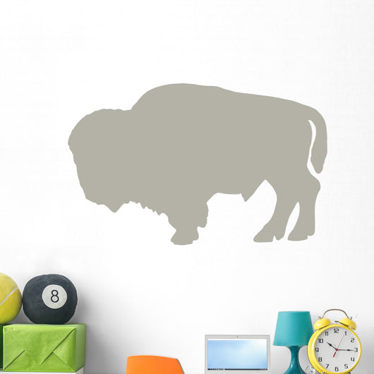 Light Brown Standing Bison Wall Decal