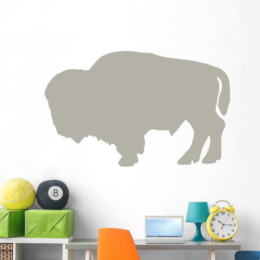 Light Brown Standing Bison Wall Decal